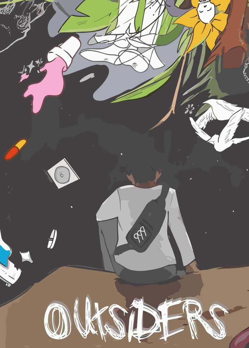 'Juice Wrld Rapper Music' Poster, picture, metal print, paint by FUNG