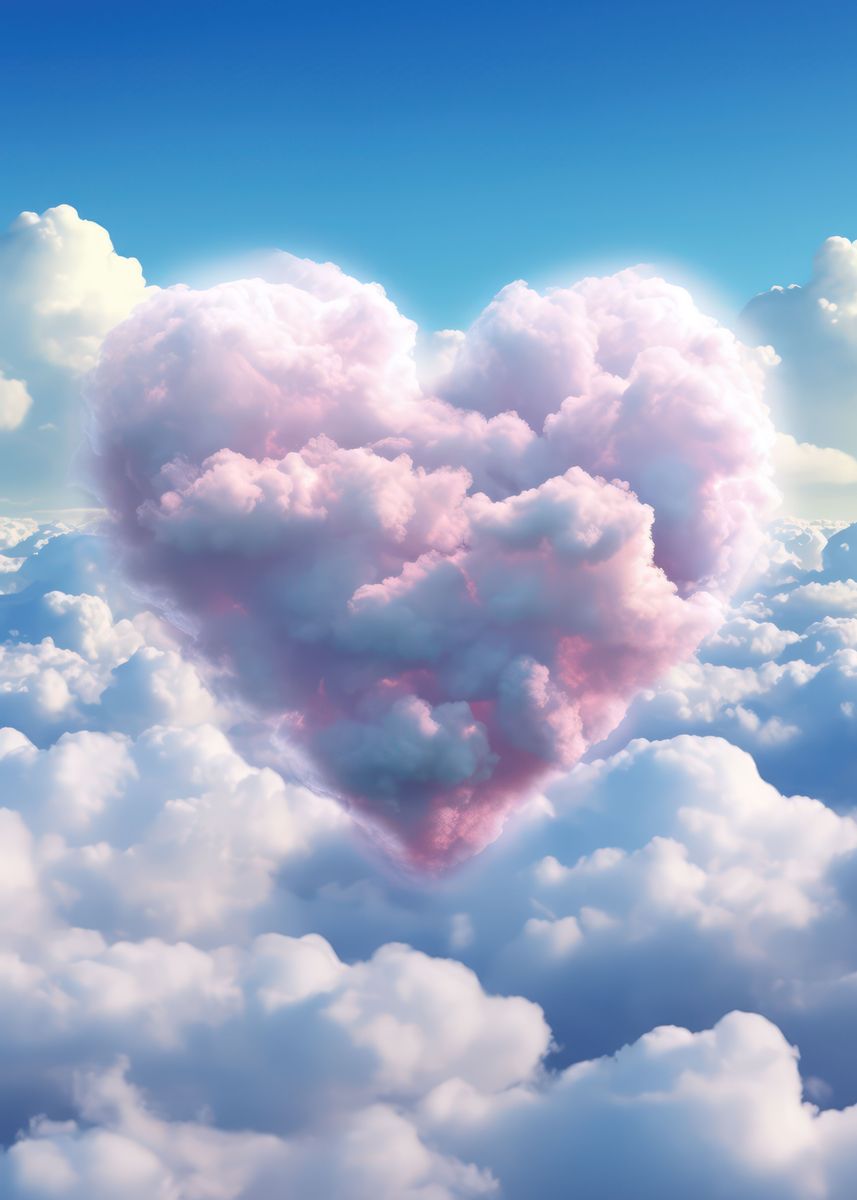 'Heavenly Heart' Poster, picture, metal print, paint by jodotodesign ...