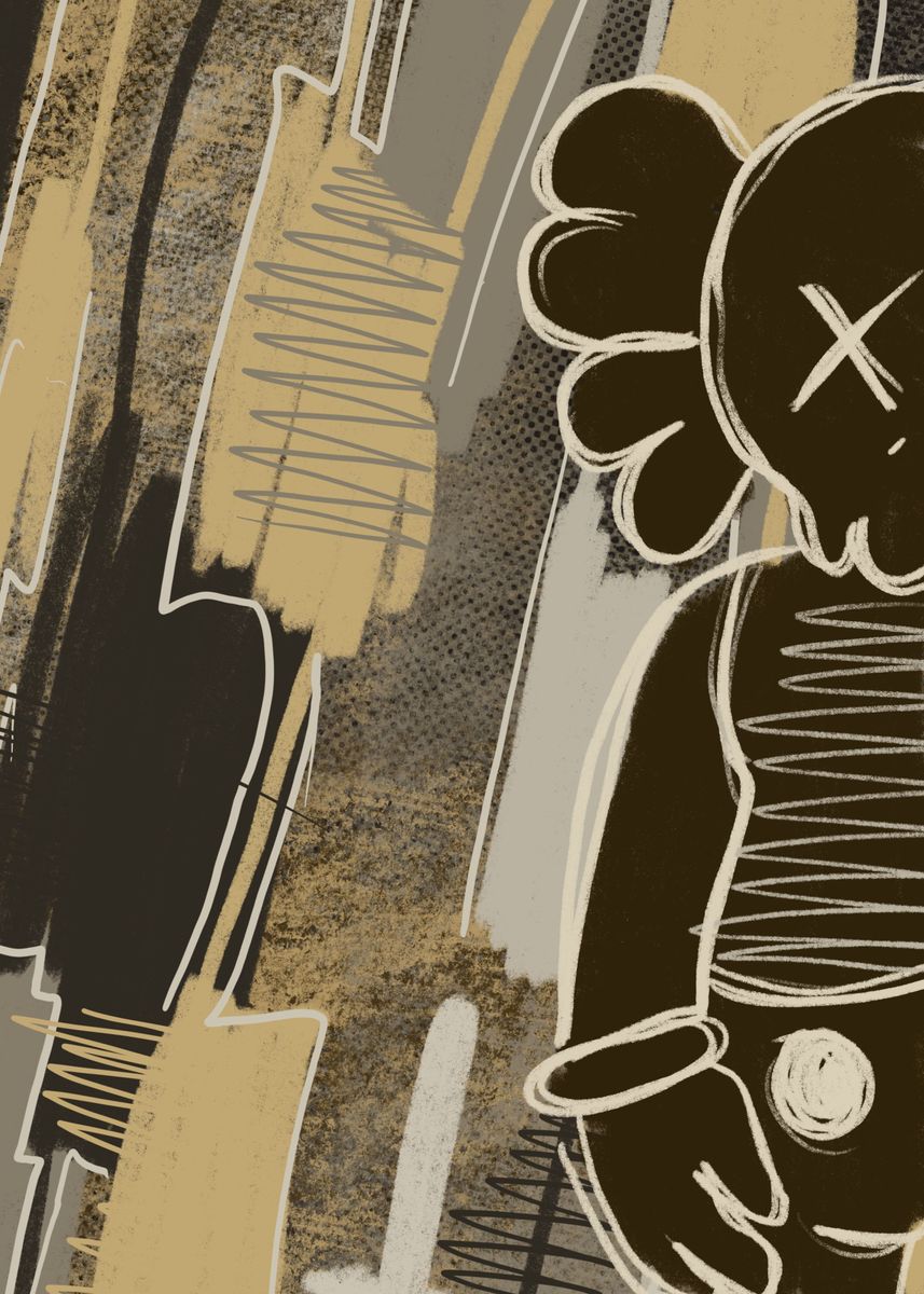 'Abstract Kaws' Poster by masn Displate