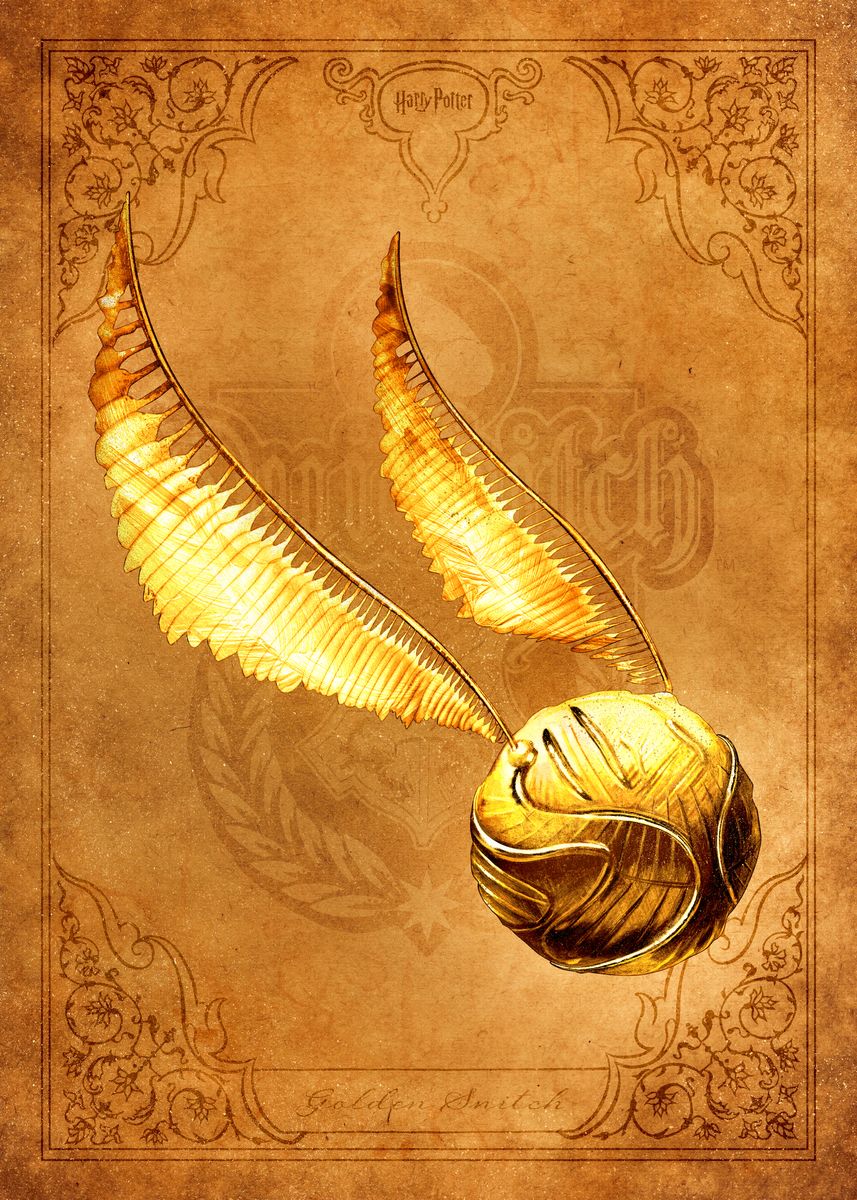 Art Poster Harry Potter - The Golden Snitch, (26.7 x 40 cm)