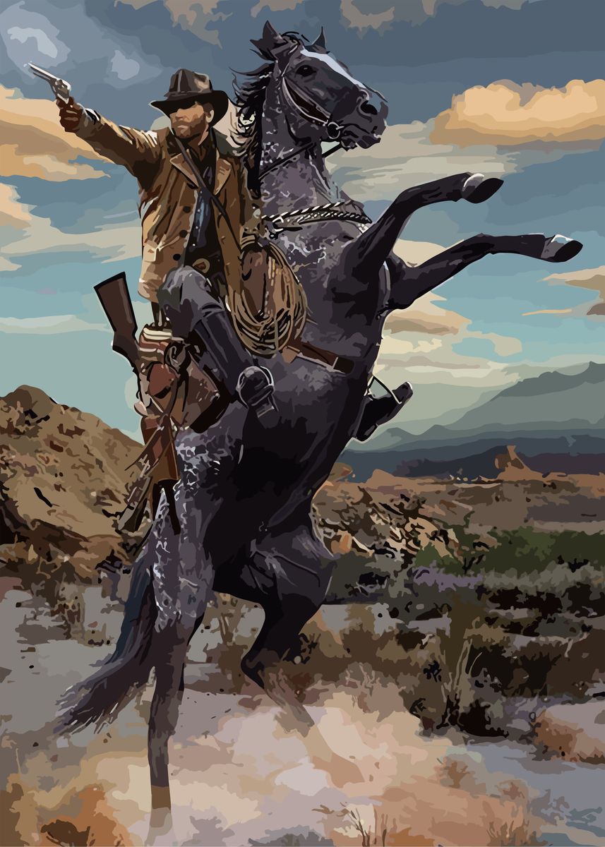 'Red Dead Redemption' Poster, picture, metal print, paint by Alita ...