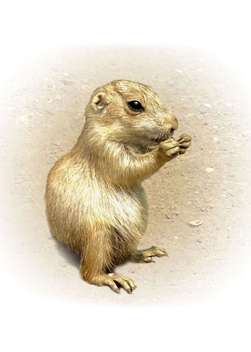 'Prairie dog cub' Poster by Gyula Gvardián | Displate