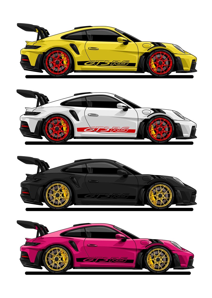 'porsche 911 Gt3 Rs' Poster By Capture Art 