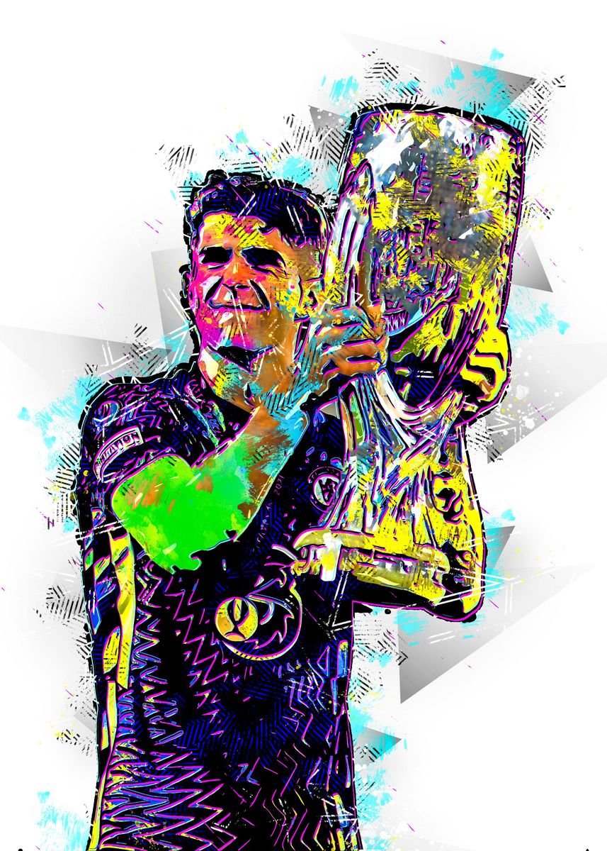 &lsquo;Christian Pulisic Color&rsquo; Poster by Joanne Clarke | Displate