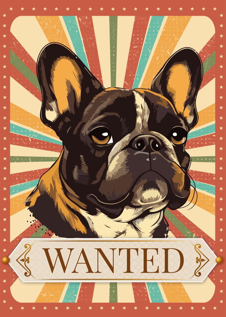 'Dog Retro Vintage ' Poster by Tovu Yovi Darmawan | Displate