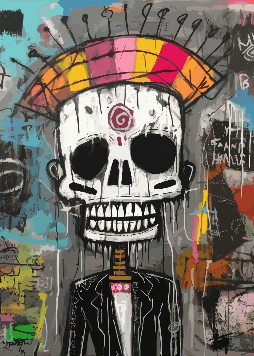 Basquiat Style Skull Poster Picture Metal Print Paint By Ardyce   Bdecf17e9073fa8dbef59fba61929fce 217f2b7fd3033c61bb3388711d7380b1 