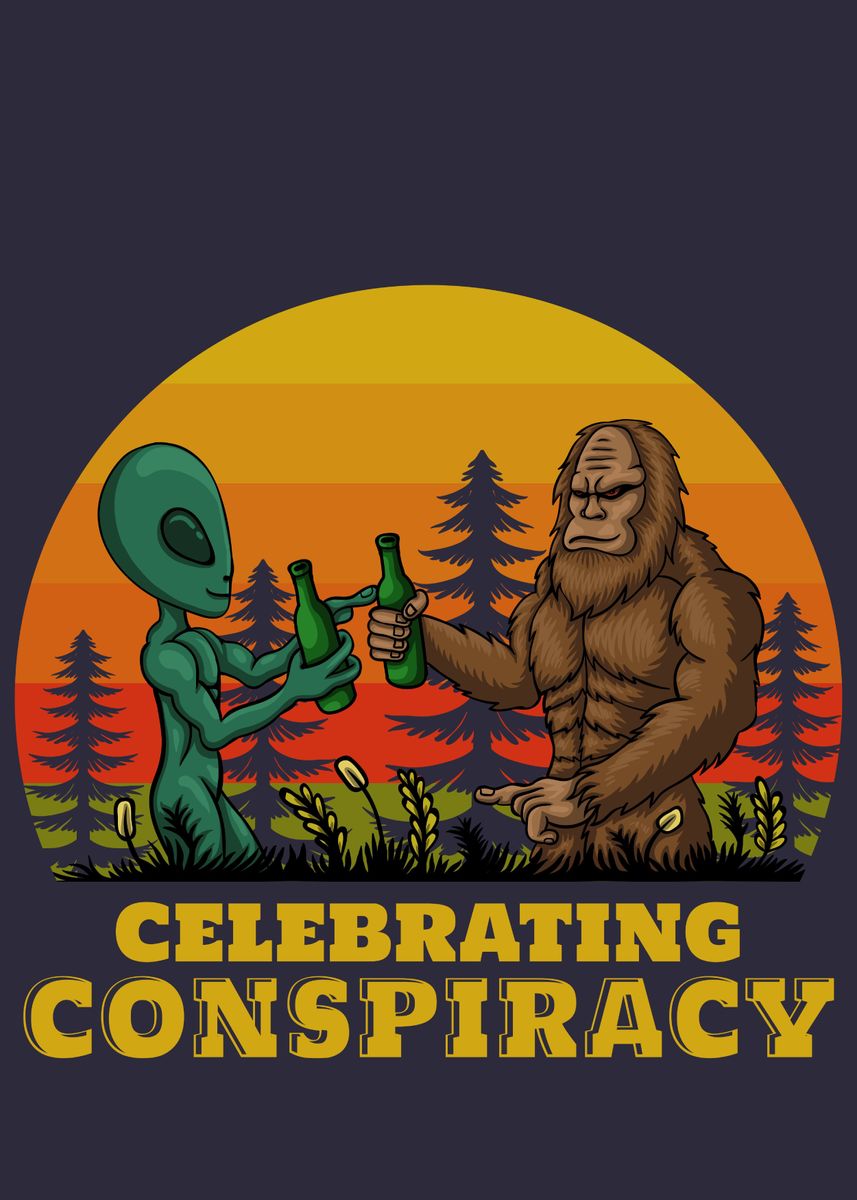 'Celebrating Conspiracy' Poster, picture, metal print, paint by ...