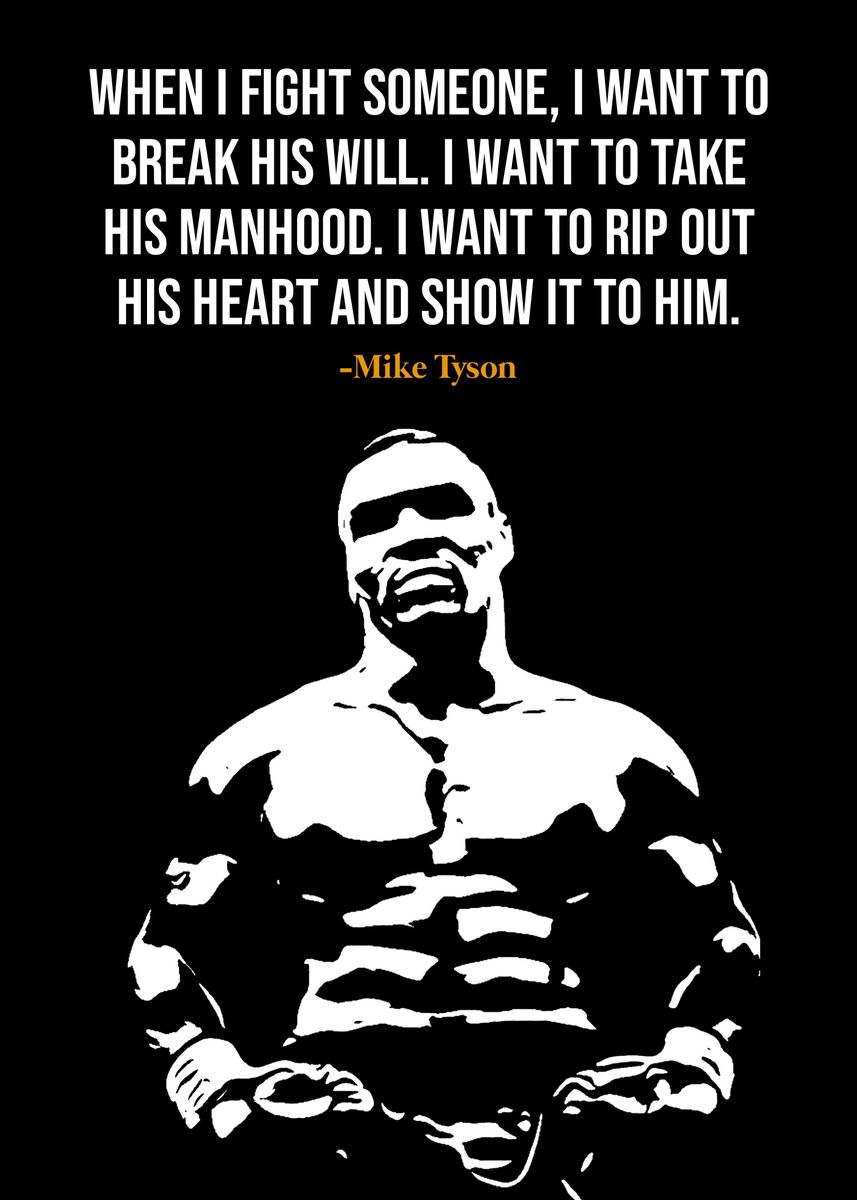 Mike Tyson Quotes Poster By Twenty Artstyle Displate 6954