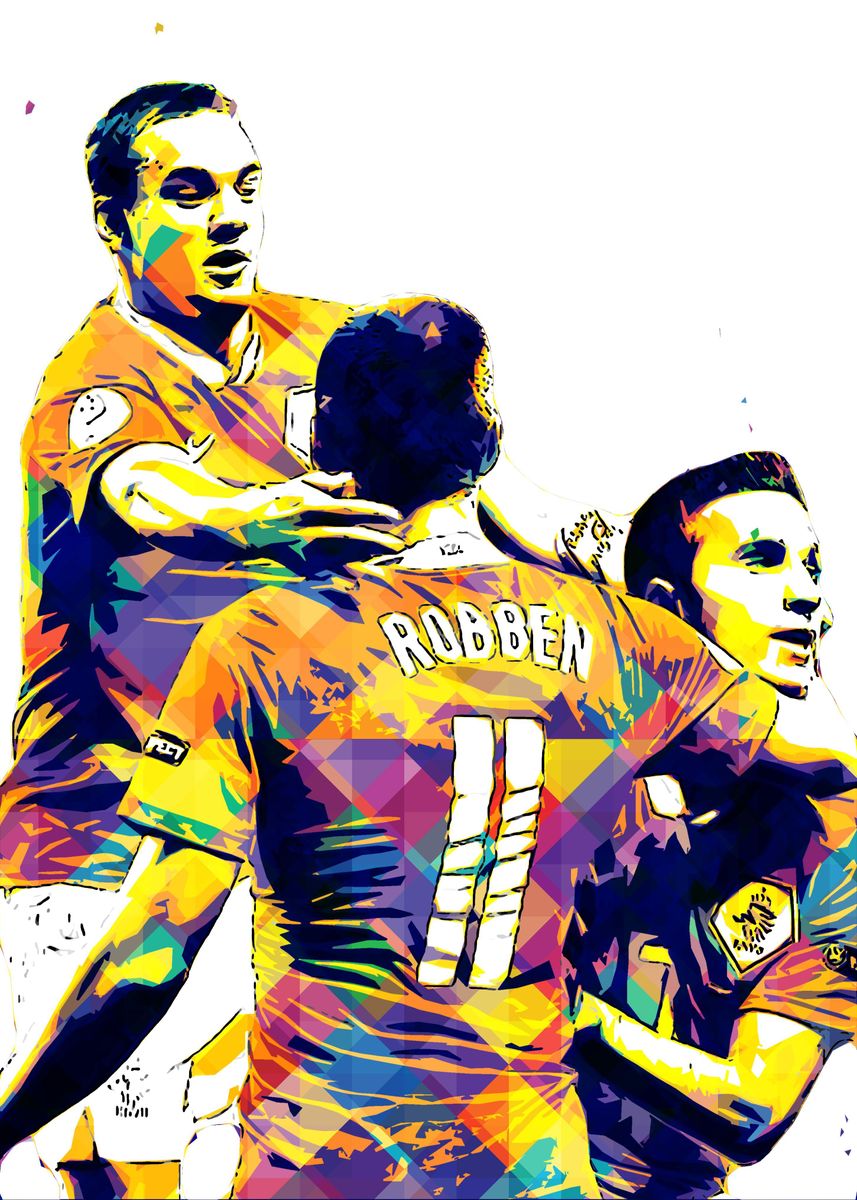 'Sneijder And Van Persie' Poster, picture, metal print, paint by ...