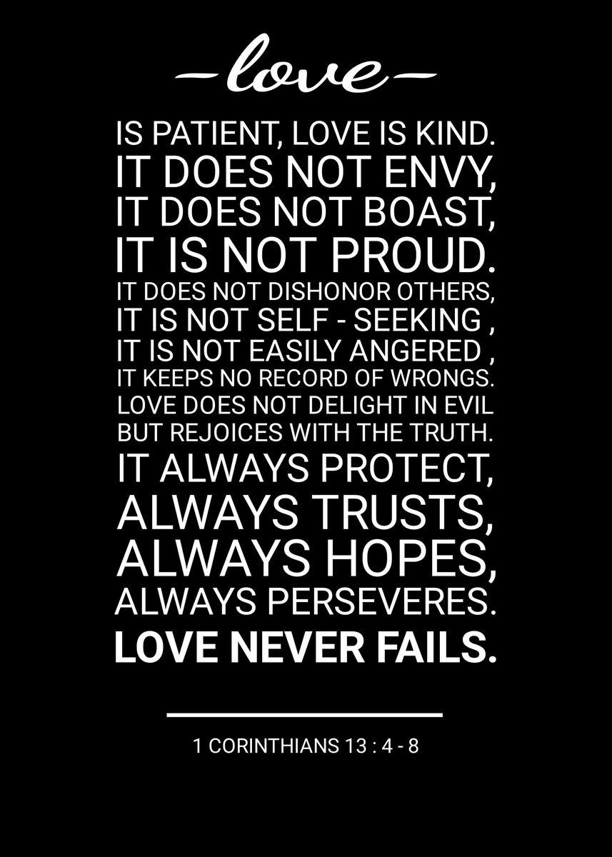 'Love Never Fails ' Poster, picture, metal print, paint by pus meong ...