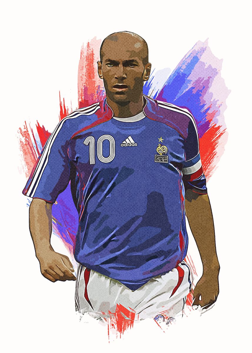 Plaque métal football Zidane 30 X 20 CM | UK