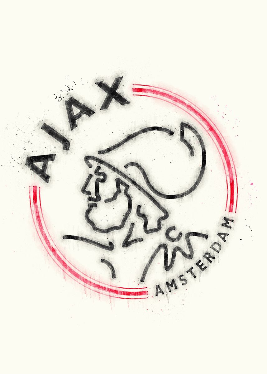 'Ajax Amsterdam' Poster, picture, metal print, paint by MarjorieC