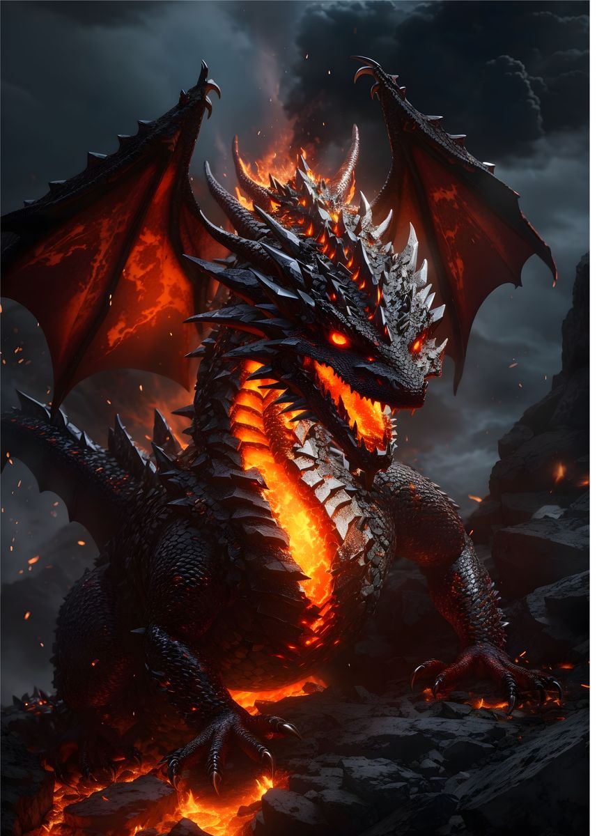 'Dangerous Dragon Fire' Poster by Anji Far | Displate