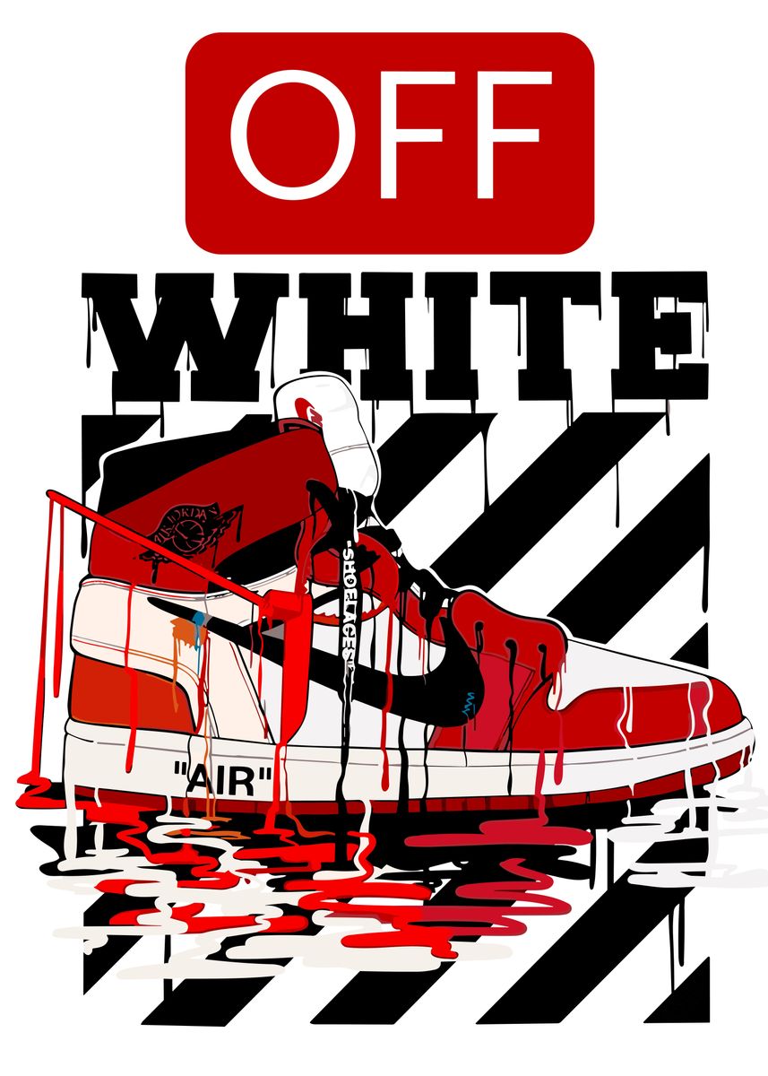 'Off White' Poster, picture, metal print, paint by Javeline E | Displate