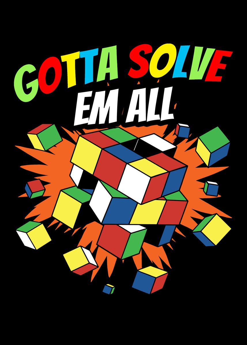 'Gotta Solve Em All Puzzle' Poster by kritich | Displate