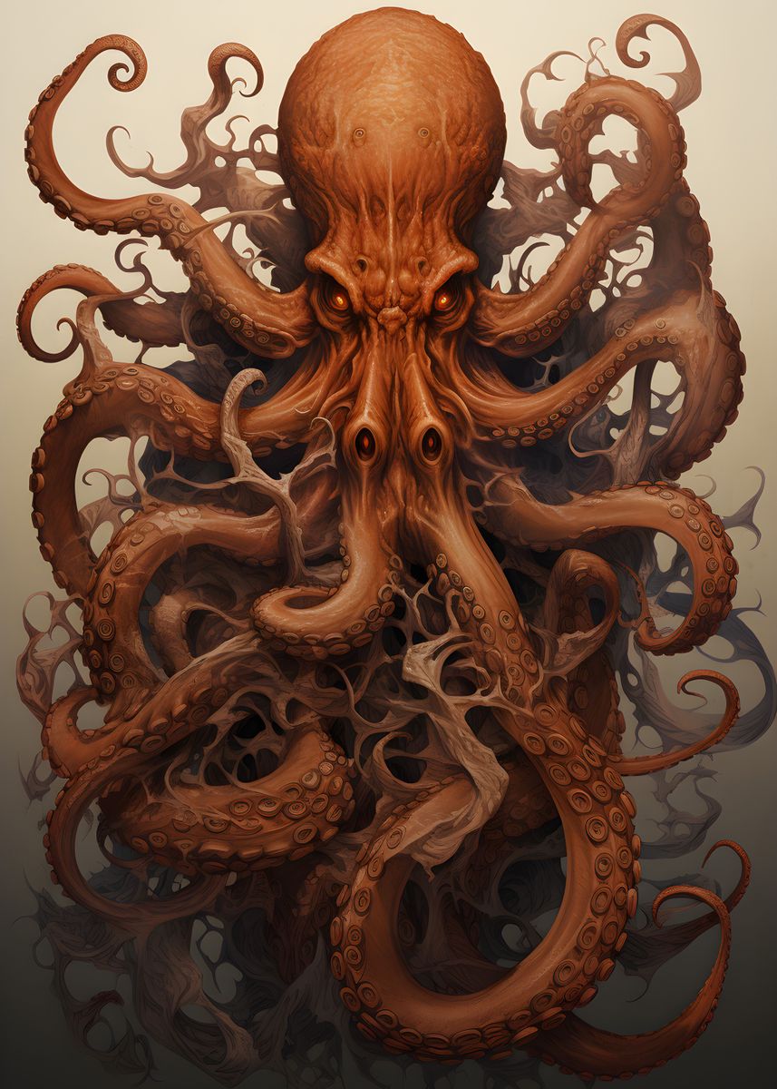 'Giant Octopus' Poster, picture, metal print, paint by Chris Nolan ...