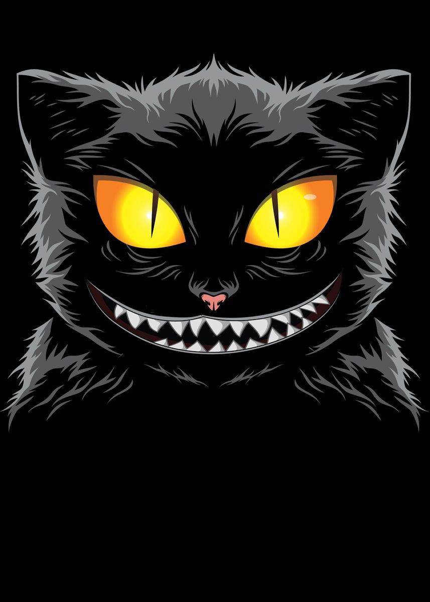 'Grinsekatze' Poster, picture, metal print, paint by AlmightyFashion