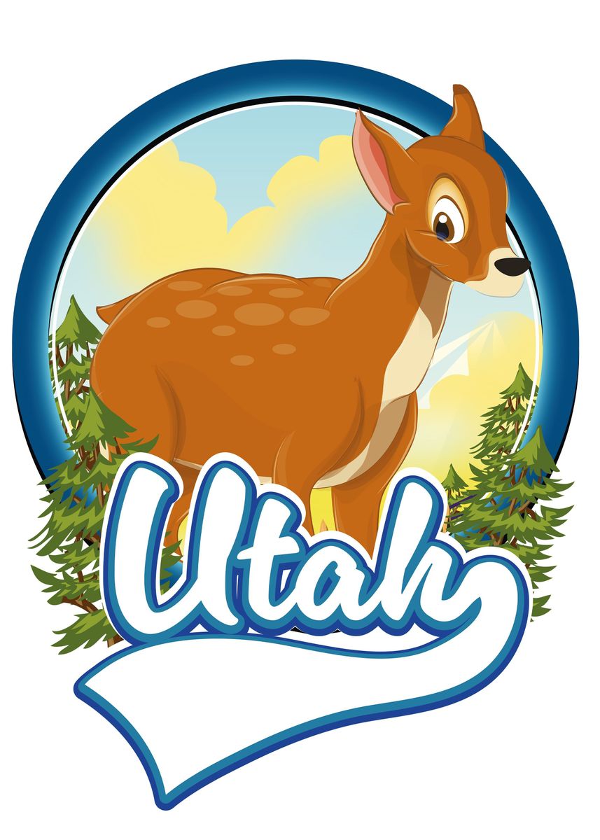 'Utah Deer' Poster by Nick Greenaway Displate