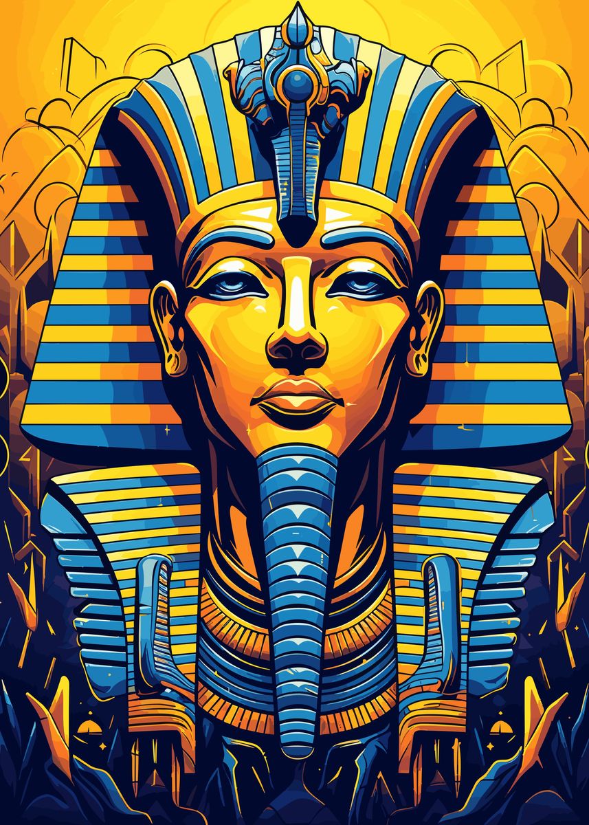 'Pharaoh Ramses II' Poster, picture, metal print, paint by Mesh | Displate