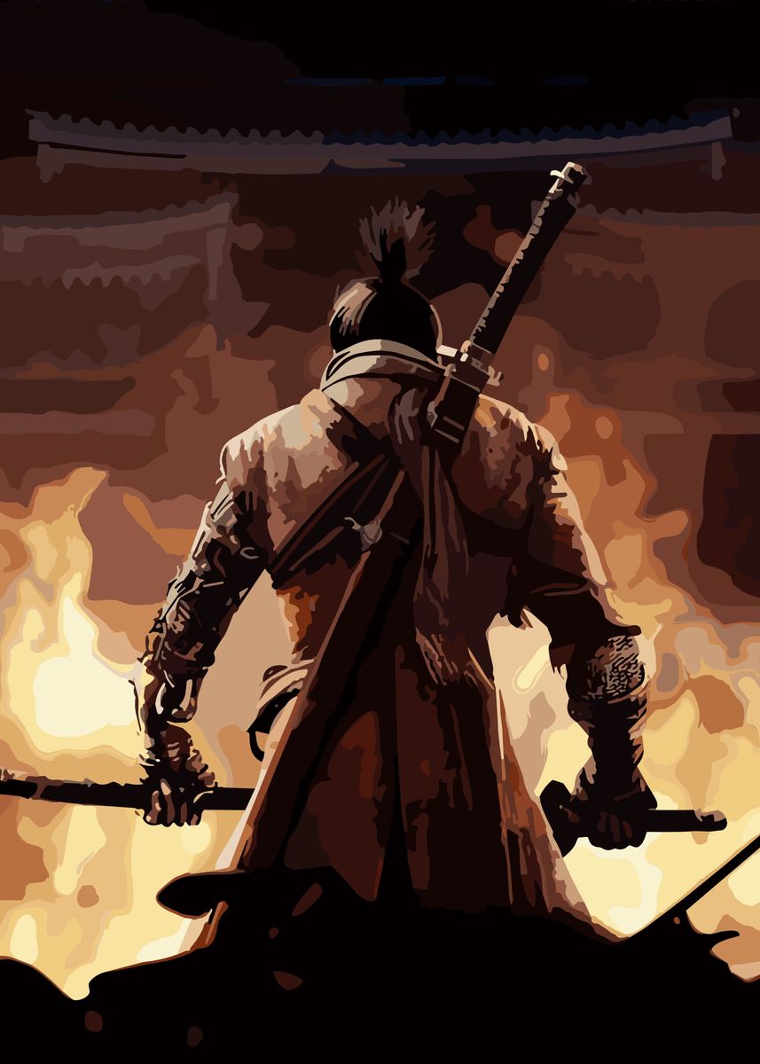 'Sekiro game gaming samurai' Poster, picture, metal print, paint by ...