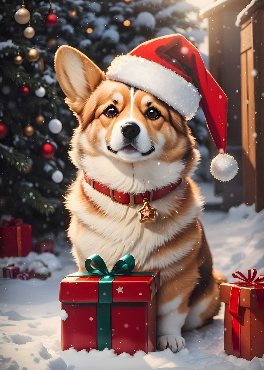 Corgi Christmas Dog