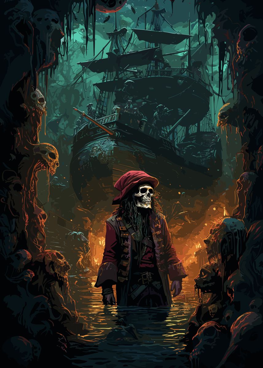 ‘Red Coat Pirate’ Poster by Nasmed | Displate