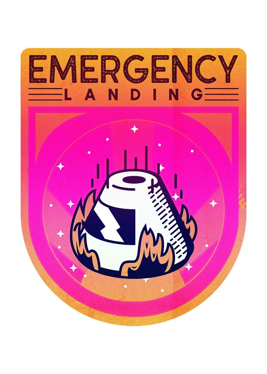 'Emergency Landing' Poster by Speed Swift | Displate