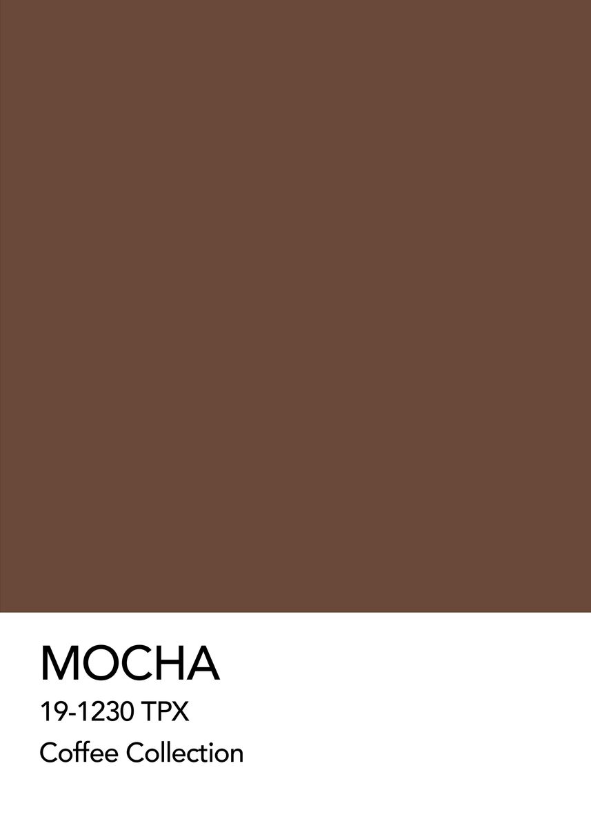 'Mocha Coffee Pantone Color' Poster, Picture, Metal Print, Paint By ...