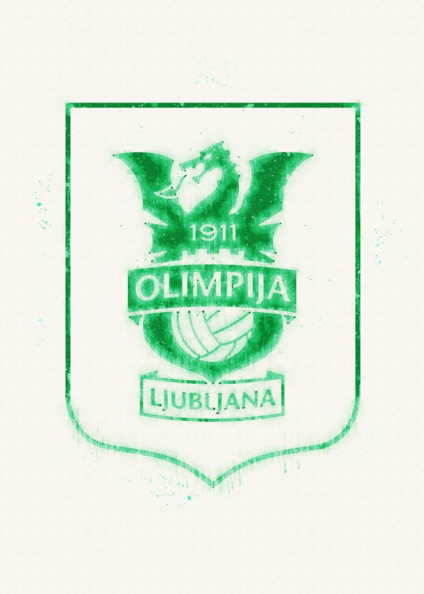 'Olimpija Ljubljana' Poster, Picture, Metal Print, Paint By ...