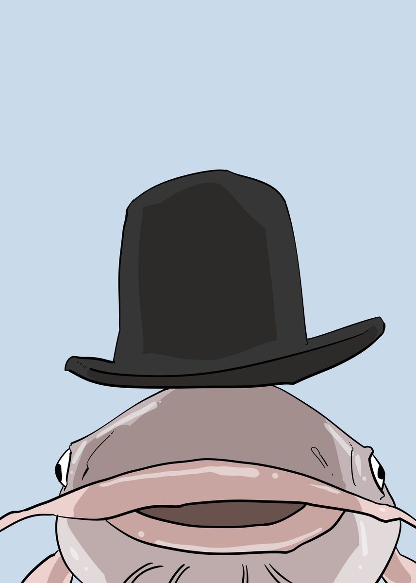 'funny catfish' Poster by apis Displate