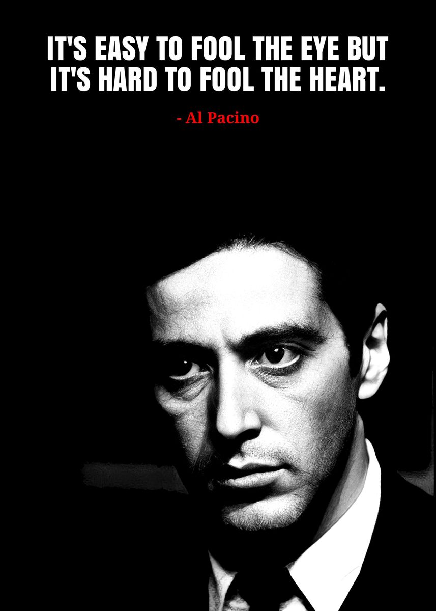 Al Pacino Quotes Poster Picture Metal Print Paint By Tara Art