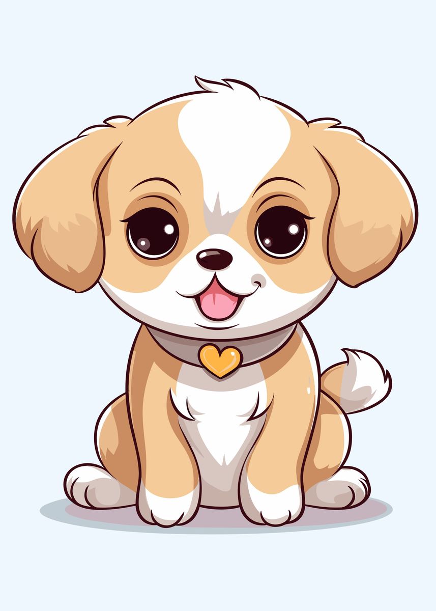 'cute dog animal' Poster by Jordanne Head Displate