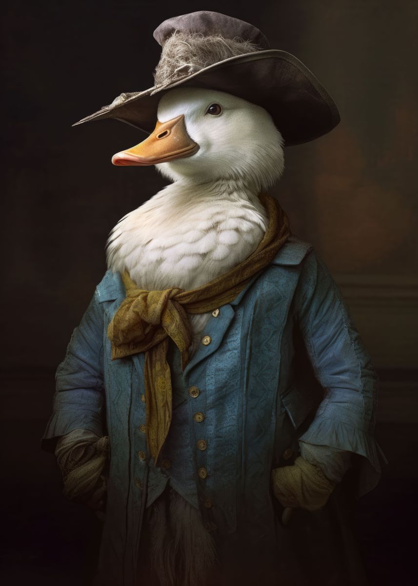 'duck 1700s' Poster, Picture, Metal Print, Paint By Stylianos 