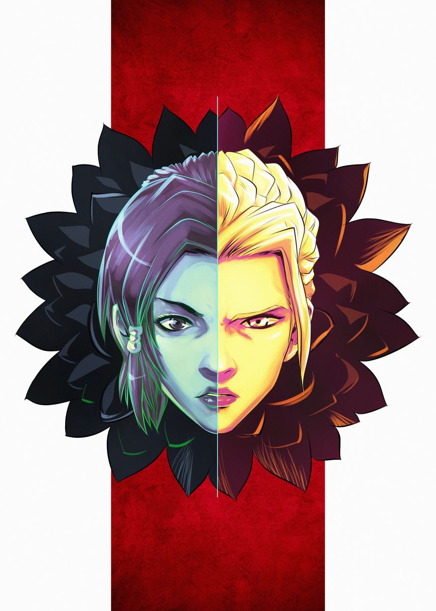 'Elle and Josephine' Poster, picture, metal print, paint by Blade