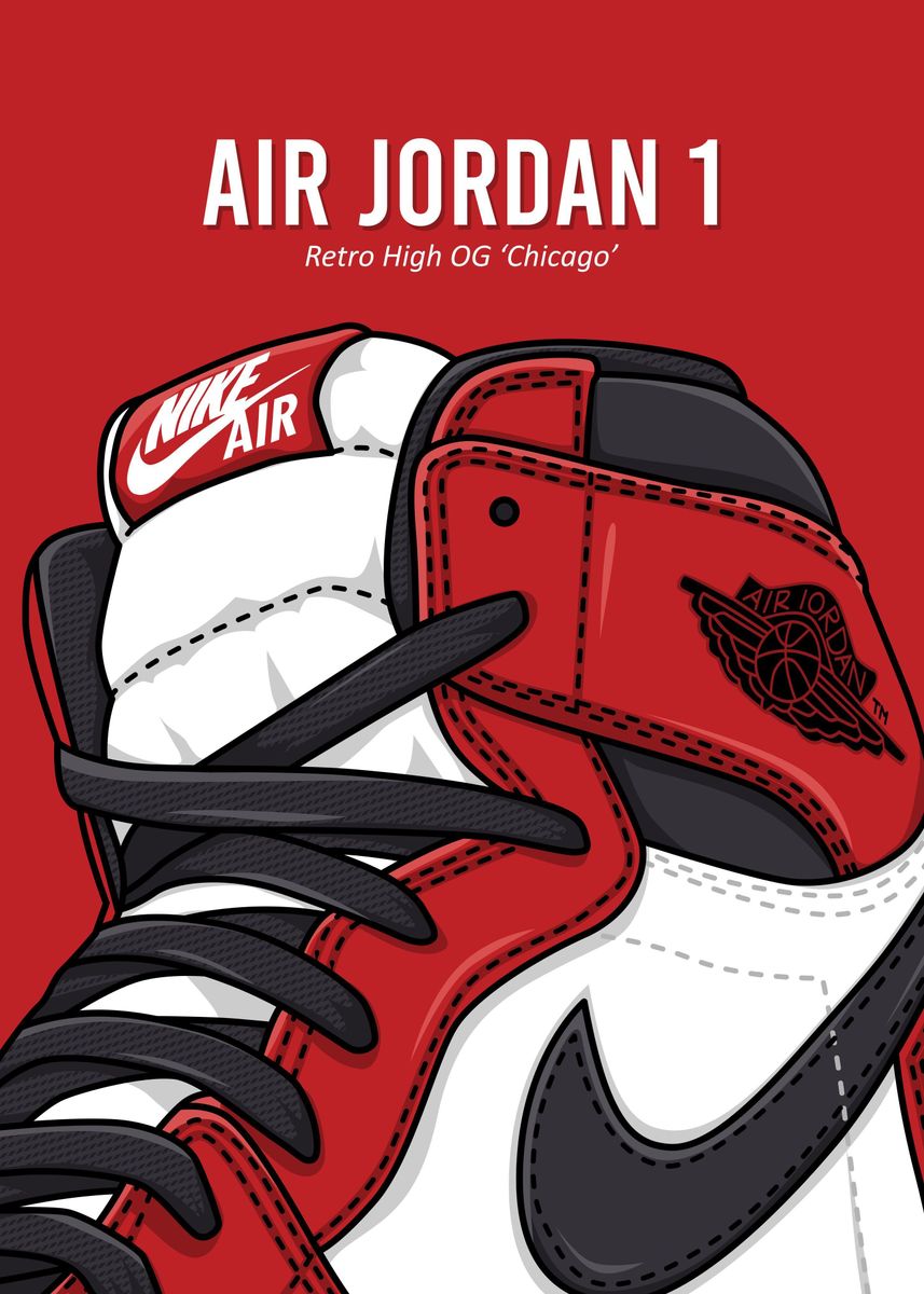 'Air Jordan 1 closeup' Poster, picture, metal print, paint by Dodi ...