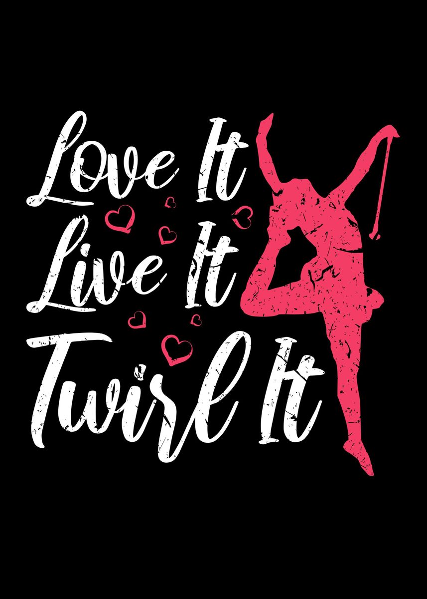 'Baton Twirling Gift Girls' Poster by HumbaHarry Geitner | Displate