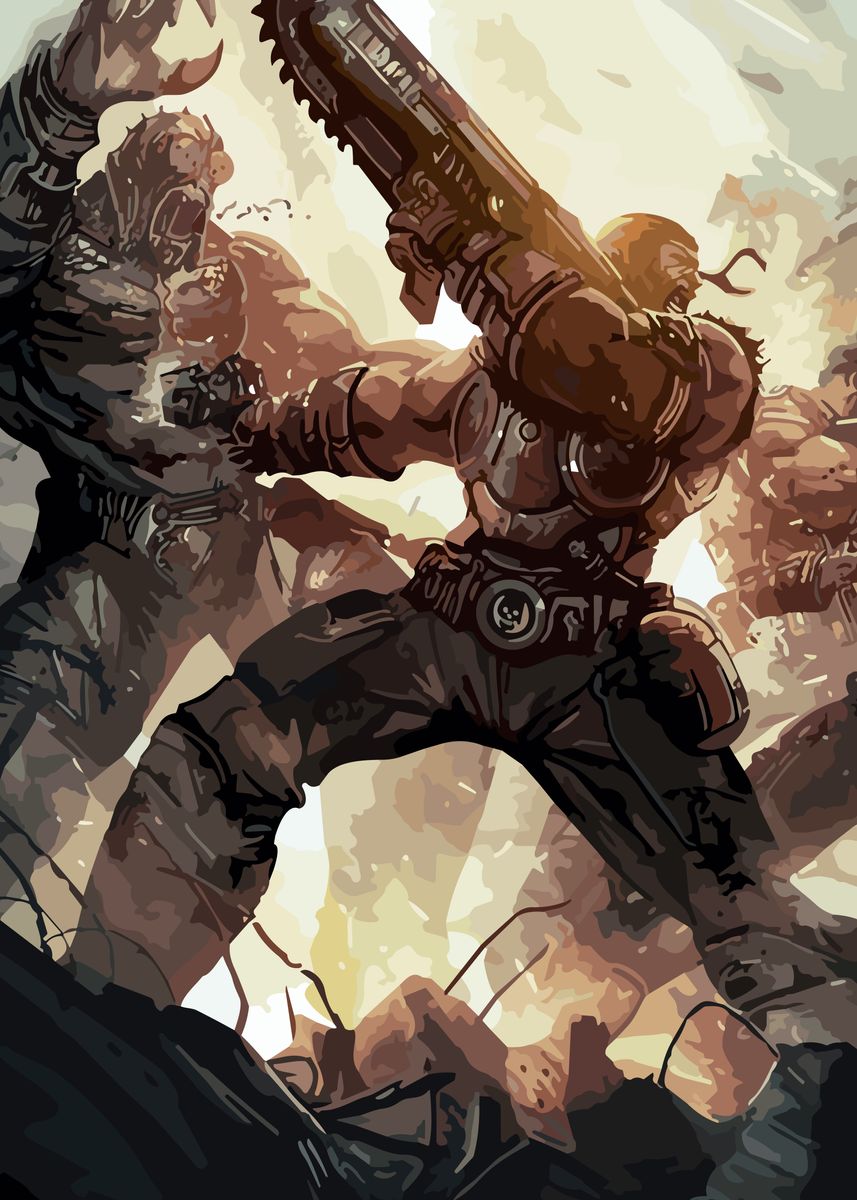 'gears Of War Game' Poster, Picture, Metal Print, Paint By Great Mogsaw 