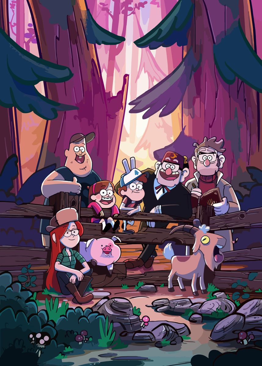 'gravity falls' Poster, picture, metal print, paint by The Genk | Displate