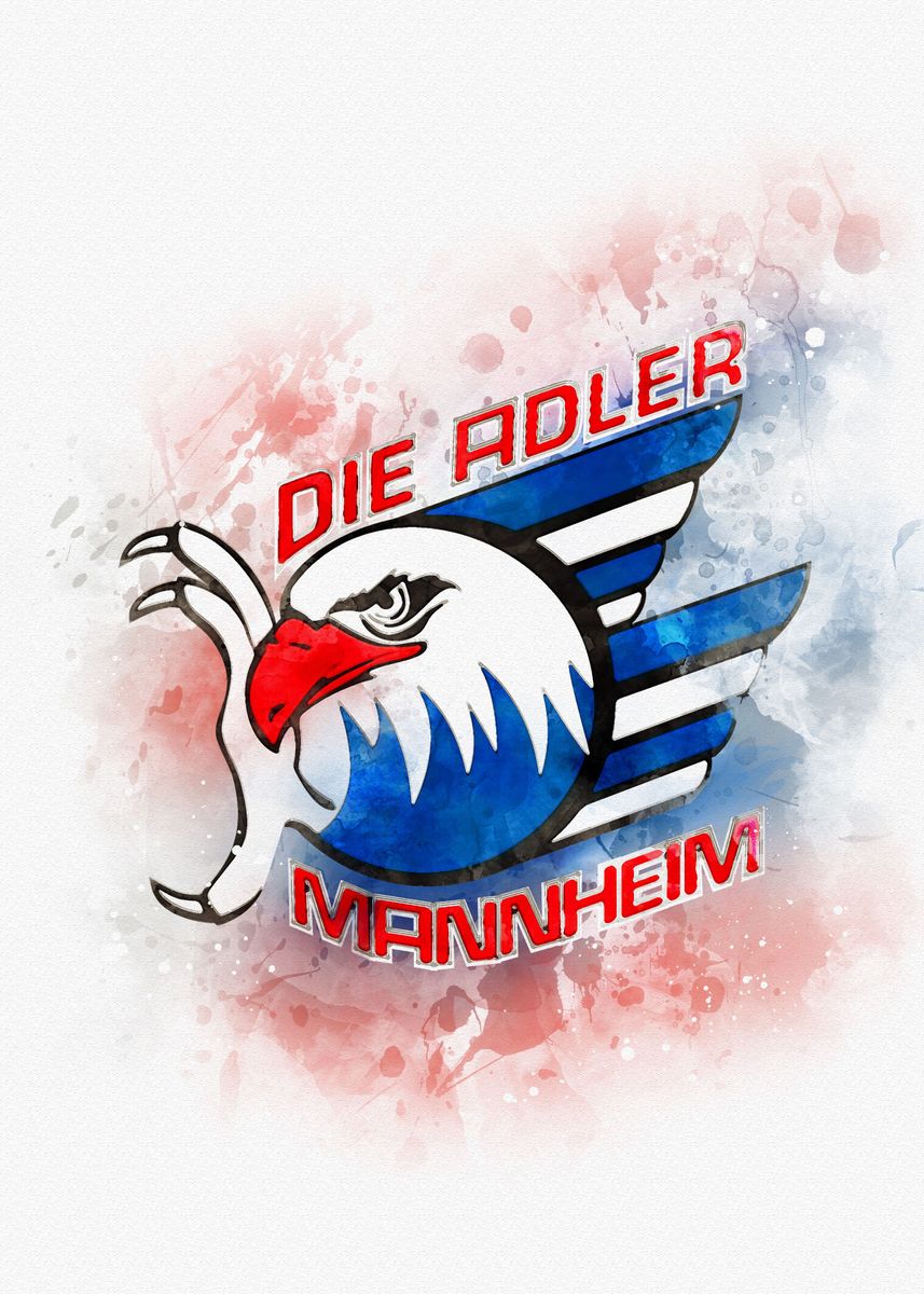 'Adler Mannheim' Poster, picture, metal print, paint by Joanne Clarke ...