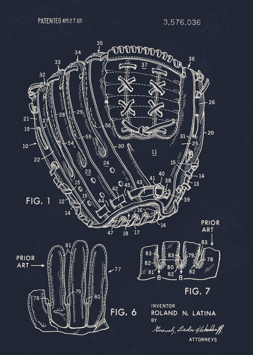 'Baseball glove' Poster, picture, metal print, paint by MyDigitalMind ...