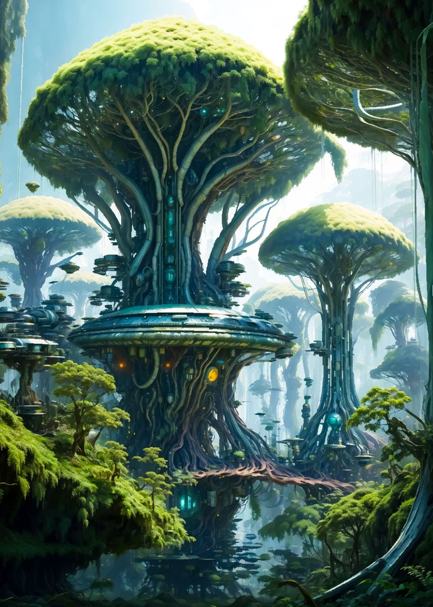 Futuring Tree 'Future Trees' Poster, picture, metal print, paint by James Garcia ...
