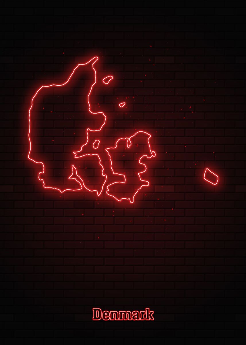 'Icon maps neon artwork' Poster by Juan lee | Displate