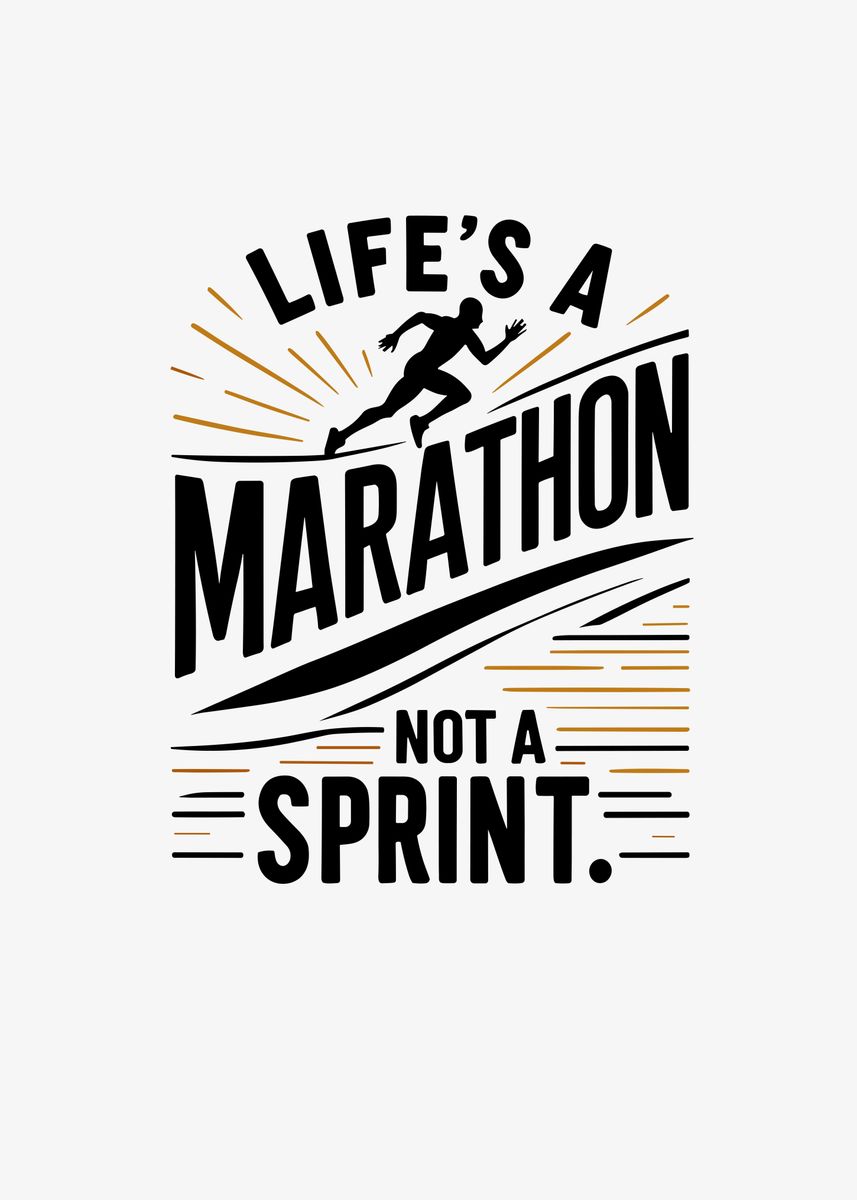 'Lifes a Marathon' Poster, picture, metal print, paint by Francois ...