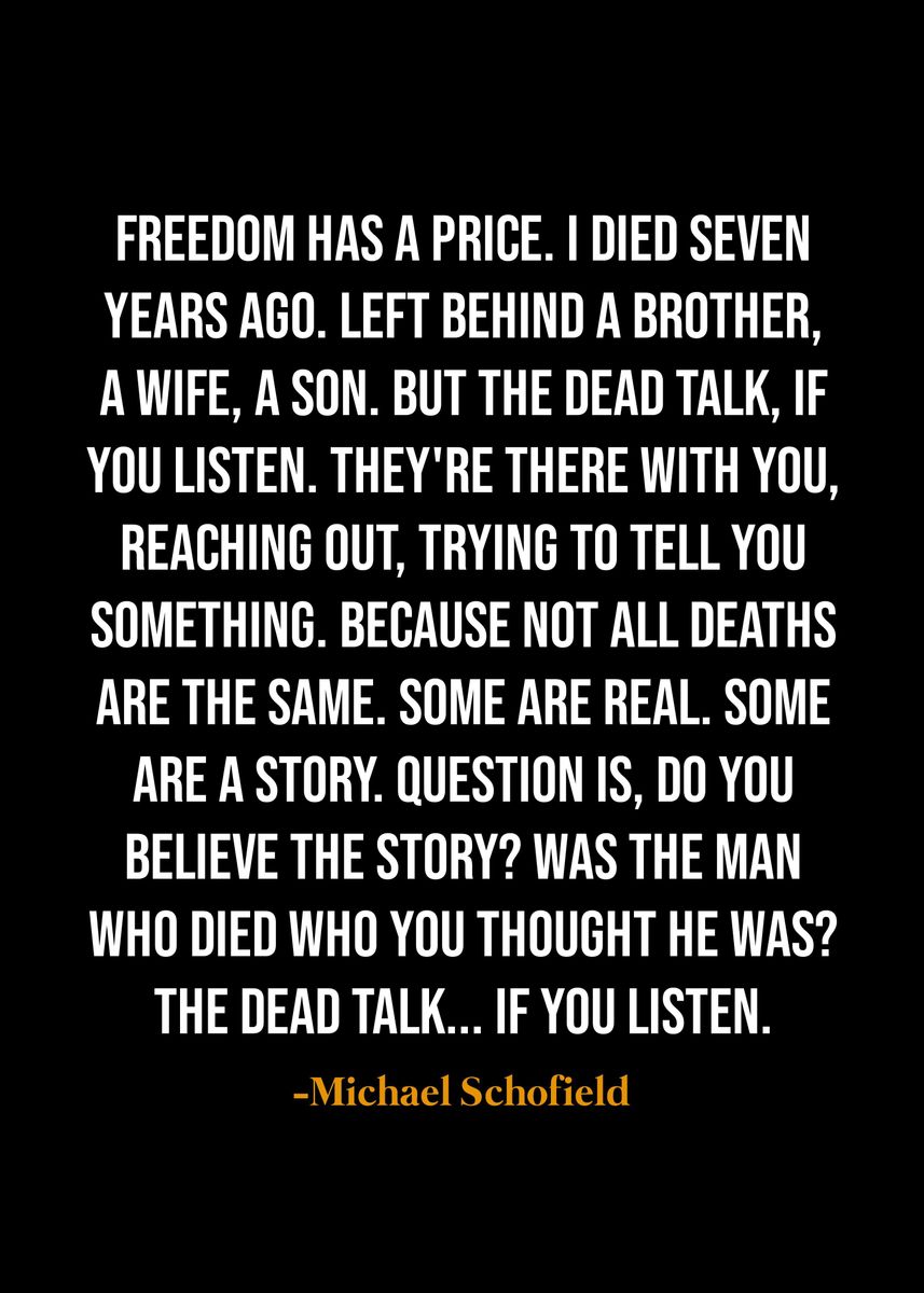 'Michael Schofield quotes ' Poster by Twenty Artstyle Displate