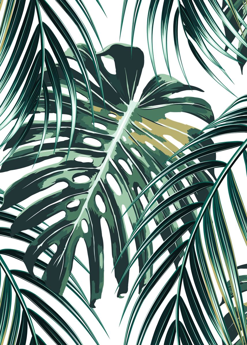 'Botanical Leaf P1' Poster by REAL VINTAGE Displate