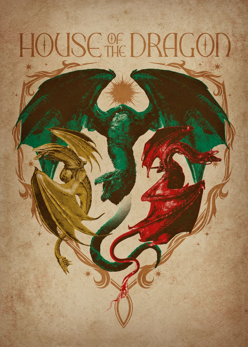 'House of the Dragons' Poster, picture, metal print, paint by House of ...