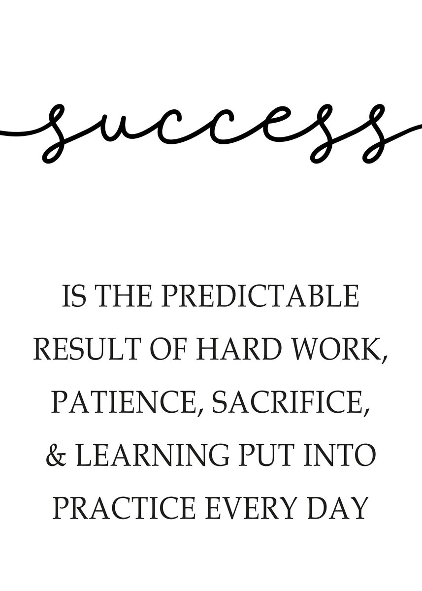 'Success Motivation' Poster, picture, metal print, paint by Chad Walker ...