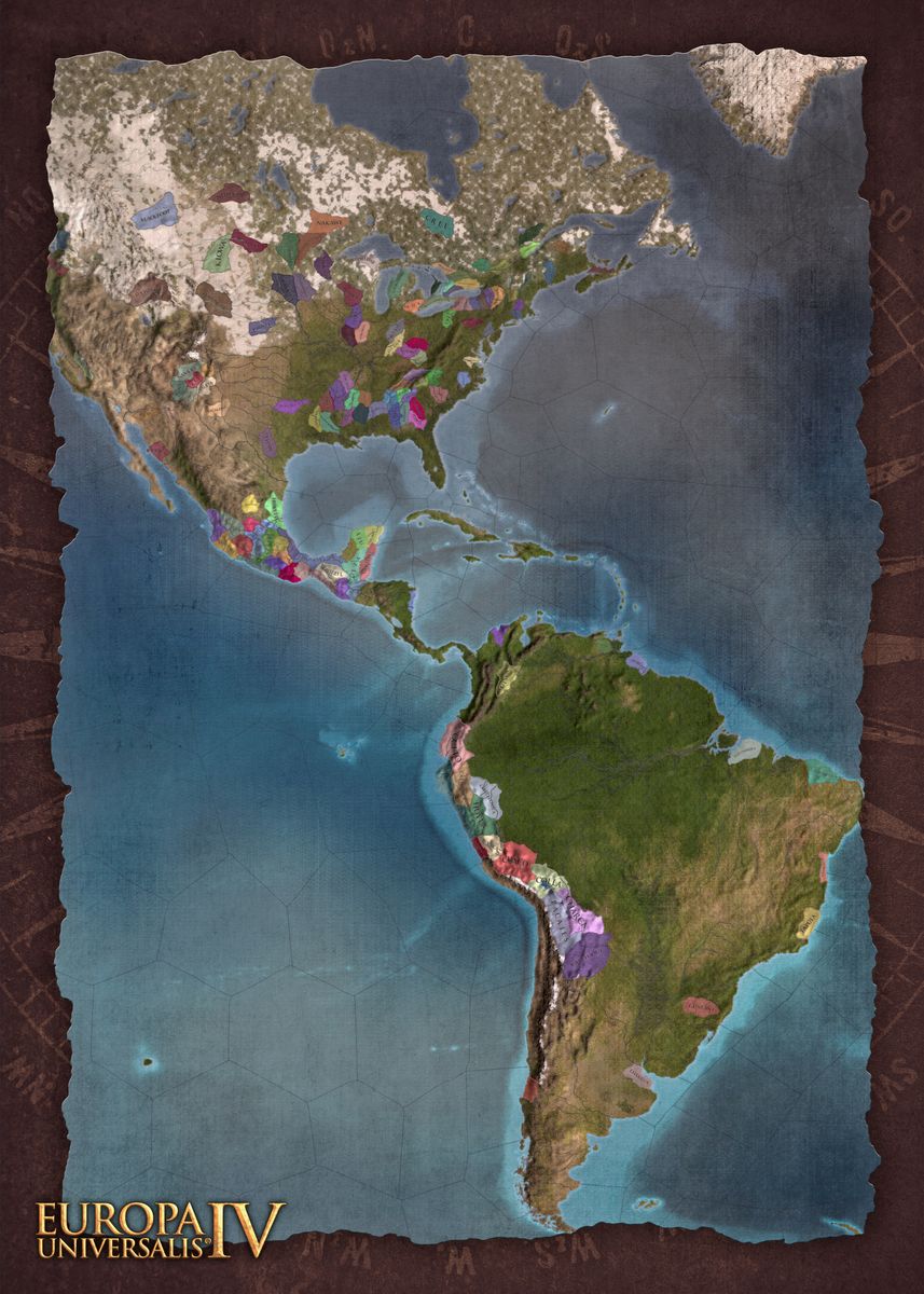 'Americas Brown Map' Poster, picture, metal print, paint by Europa ...