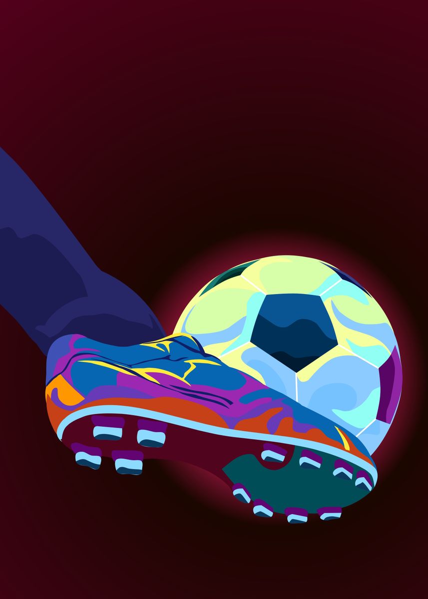 'Football pop art' Poster, picture, metal print, paint by Ihsa Nuddin ...