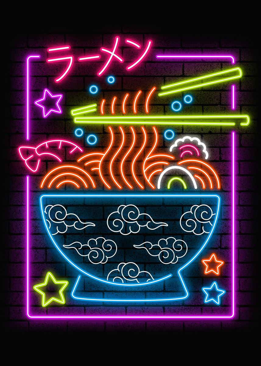 ramen-nights-poster-picture-metal-print-paint-by-getsousa-graphics